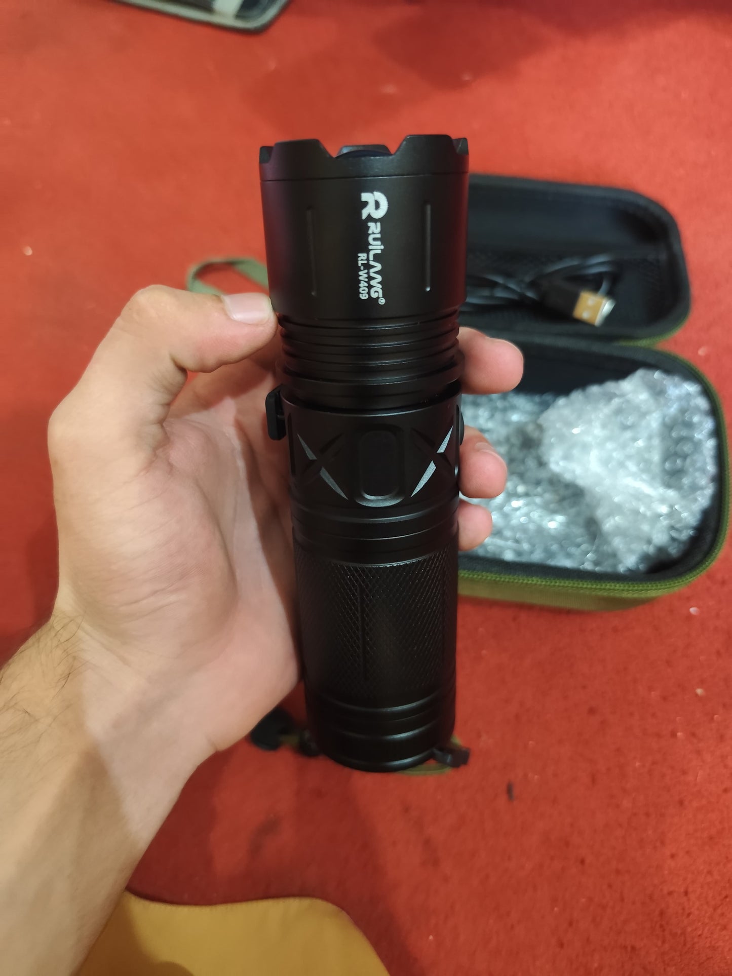 Ruilang P90 High Power Rechargeable LED Flashlight – Ultra Bright Torch with Zoom, Multiple Modes & Type-C Fast Charging