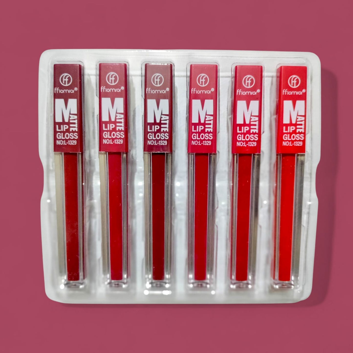6-Piece Matte Lip Gloss Set – , Waterproof Lip Color Kit for All-Day Wear P