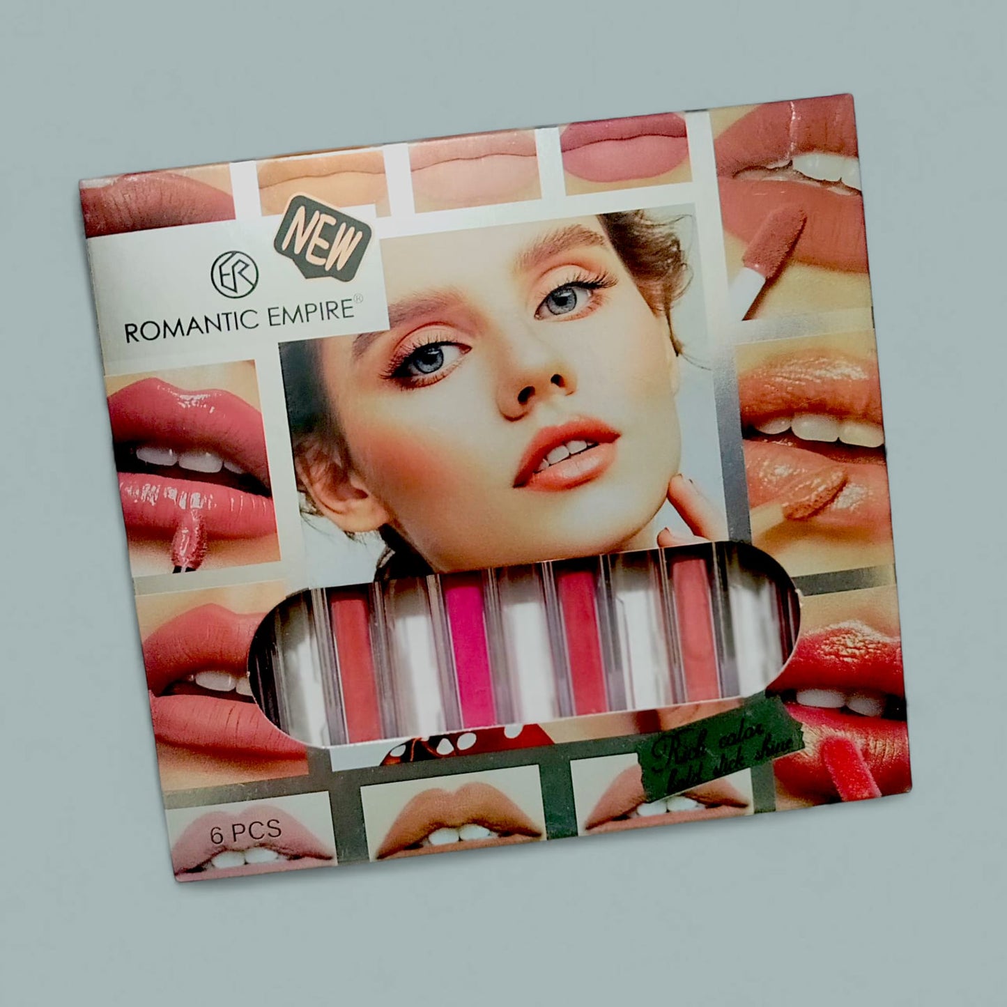 6-Piece Matte Lip Gloss Set – , Waterproof Lip Color Kit for All-Day Wear P