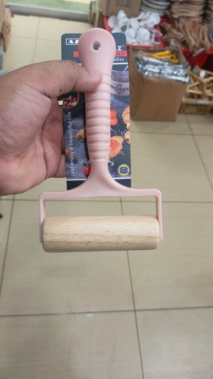 2pcs Wooden Rolling Pin for Baking – Hand Push Dough Roller with Non-Stick Surface, Lightweight & Kid-Friendly