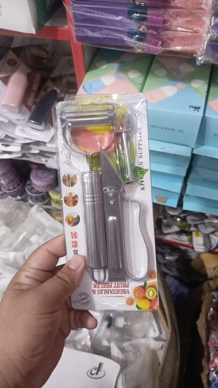 1 Set Stainless Steel Peeler & Slicer – Multi-Function Vegetable & Fruit Grater Tool