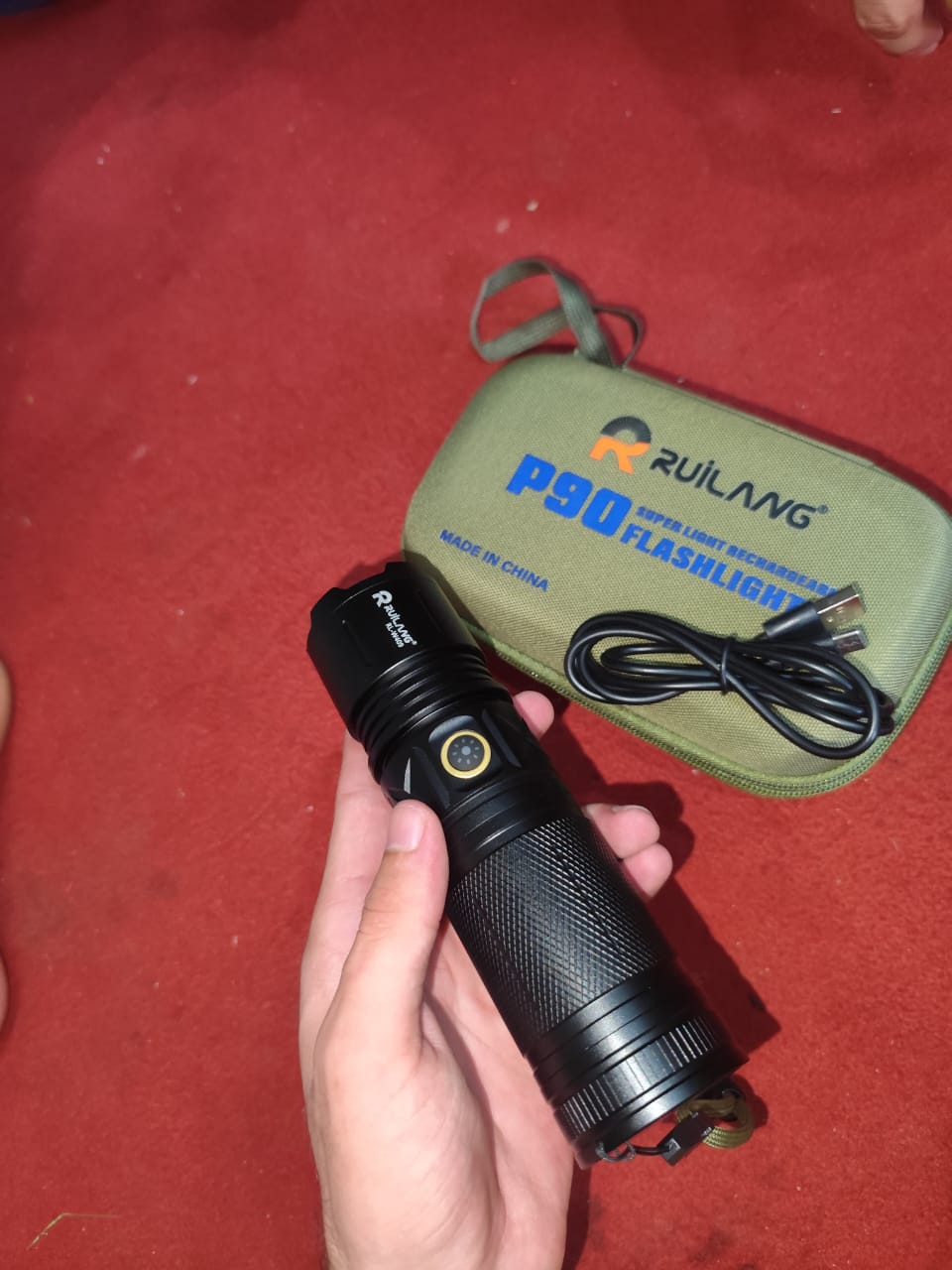 Ruilang P90 High Power Rechargeable LED Flashlight – Ultra Bright Torch with Zoom, Multiple Modes & Type-C Fast Charging