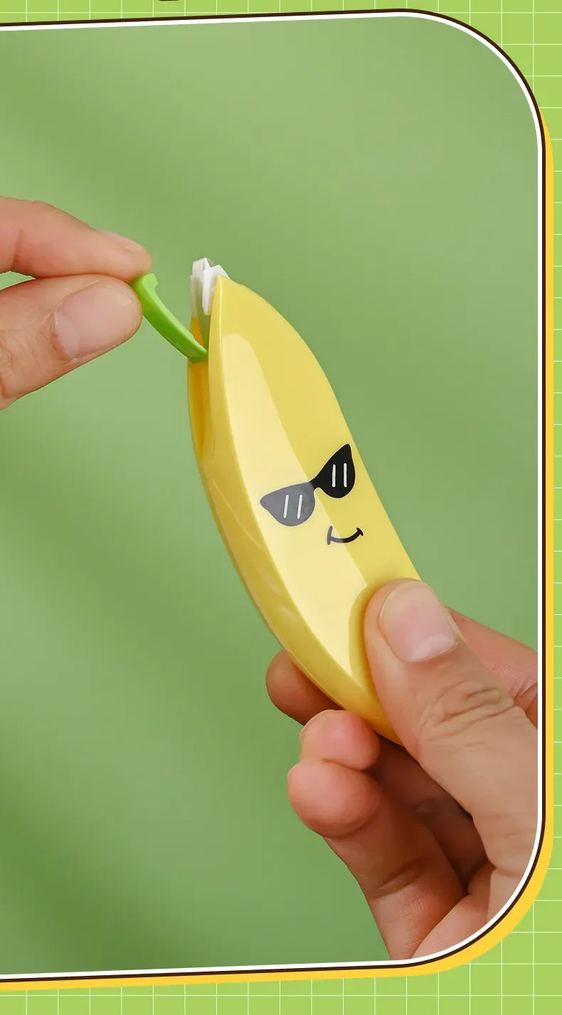 Banana Shaped Correction Tape – Fun & Portable Eraser Tool for Paper, Labels, and More – 14cm