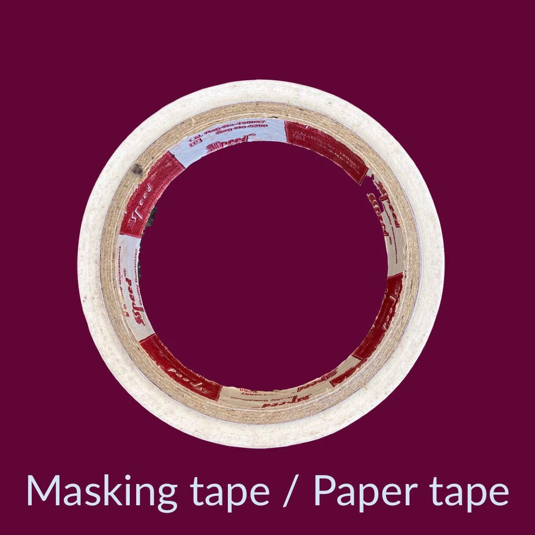 1 Inch Paper Masking Tape – 15 Yards, Strong Adhesion, Clean Removal, Easy Tear, Ideal for Painting, Labeling, Masking & Crafting