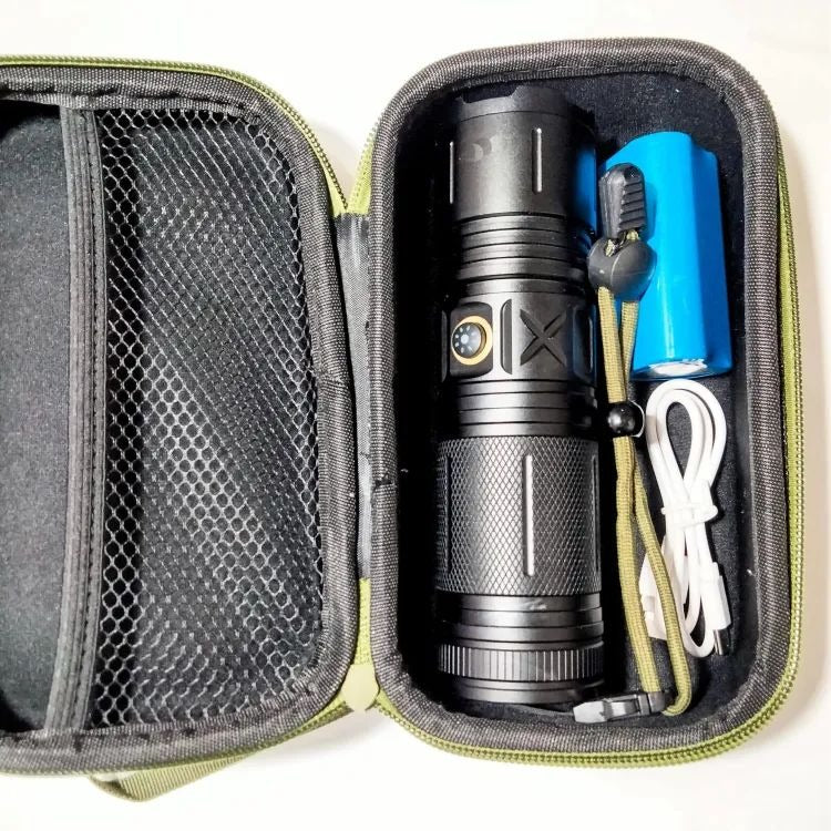 Ruilang P90 High Power Rechargeable LED Flashlight – Ultra Bright Torch with Zoom, Multiple Modes & Type-C Fast Charging