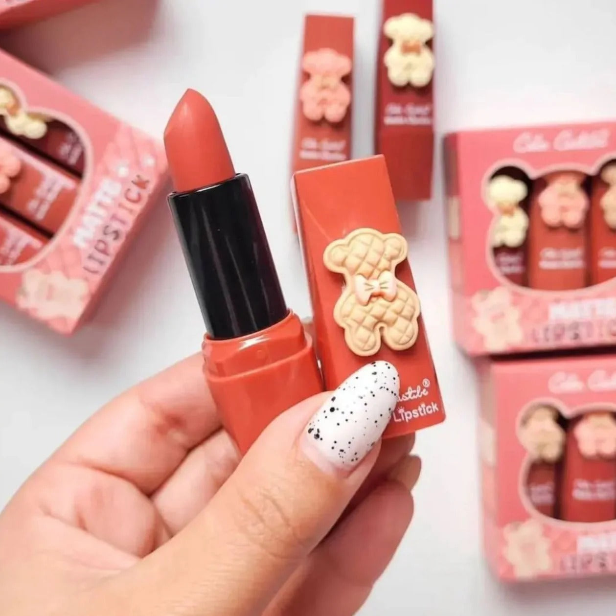 Color Castile Pack of 3 Bear Shape Matte Lipsticks – Long-Lasting, Bold & Vibrant Makeup Essential