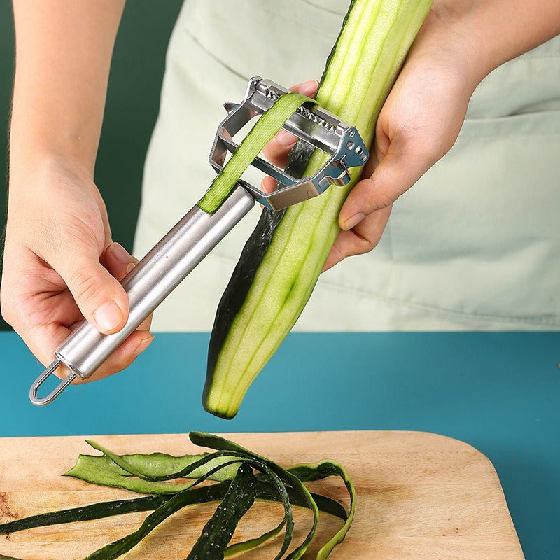1 Set Stainless Steel Peeler & Slicer – Multi-Function Vegetable & Fruit Grater Tool