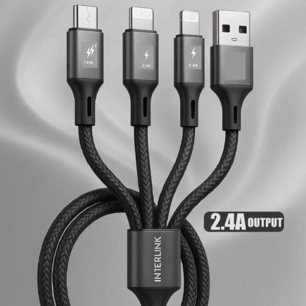 Interlink Max To Iphone Cable | Performs Like A Champ | High Definition Fadr With 3 Layer Coating | Usb-c To Lightning Cable | Power 27w | Length: 1 Meter | Transmission Rate : 480mbps| Best Cable For Iphone