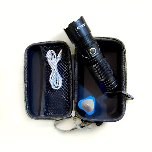 Ruilang P90 High Power Rechargeable Led Flashlight – Ultra Bright Torch With Zoom, Multiple Modes & Type-c Fast Charging