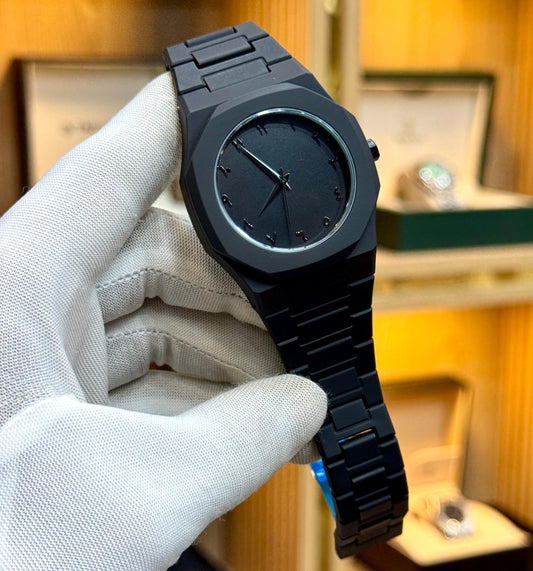 Full BLACK AURA Quartz Watch – Lightweight Design, , Premium Quality &amp; Finish - Best Quality Analog Watch For Boys - Watch For Men | Full Black Color Watch - With (Random Box)