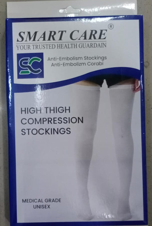 Smart Care High Thigh Compression Stockings – Medical-Grade Support for Blood Circulation, Varicose Veins &amp; Swelling Relief