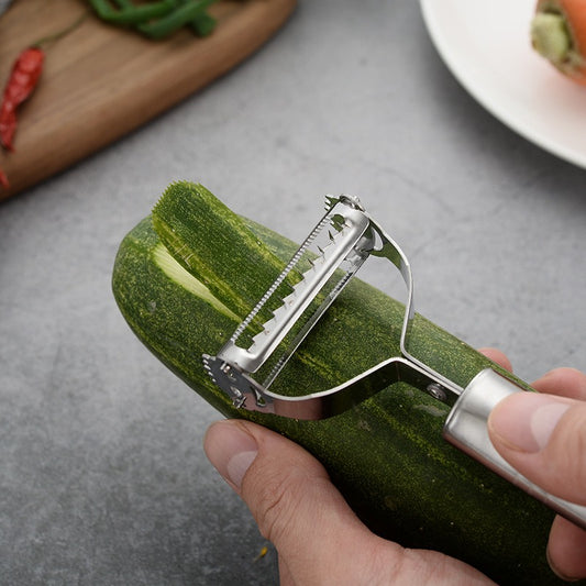 1 Set Stainless Steel Peeler &amp; Slicer – Multi-Function Vegetable &amp; Fruit Grater Tool