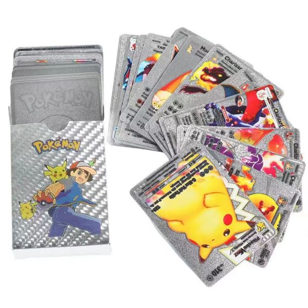 Pokemon Plastic Cards Collection Box – 52 Cards Per Pack | 3d Pokemon Trading Cards | Durable Plastic Cards | Gold, Black & Silver Color Options | Premium Collector’s Edition Gift Set