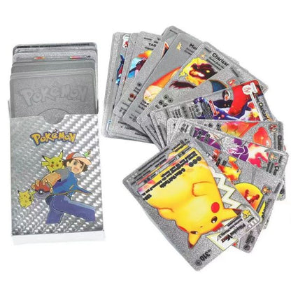 Pokemon Plastic Cards Collection Box – 52 Cards Per Pack | 3d Pokemon Trading Cards | Durable Plastic Cards | Gold, Black & Silver Color Options | Premium Collector’s Edition Gift Set